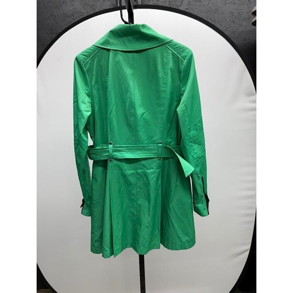 Black Rivet Green Trench Coat - Picture 4 of 6
